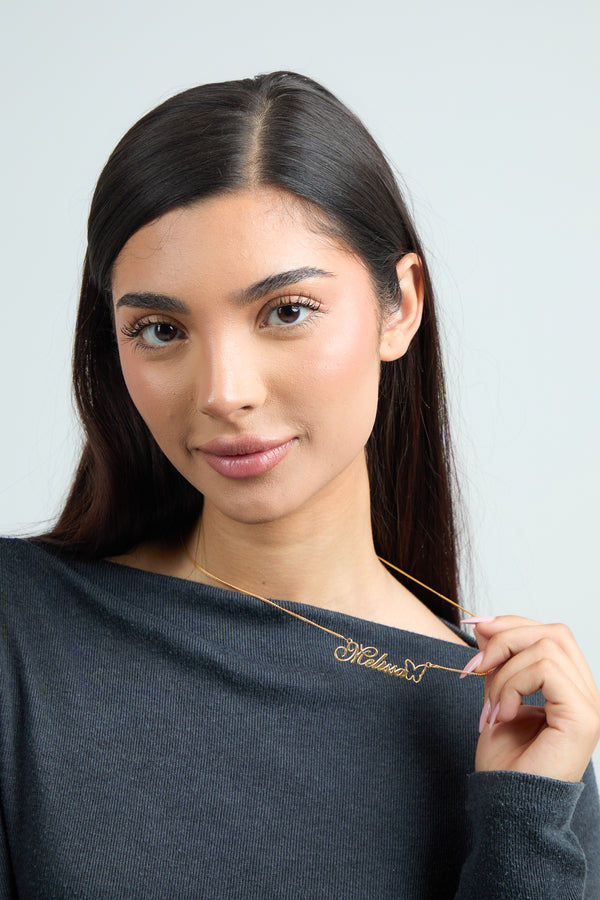 Butterfly Name Necklace