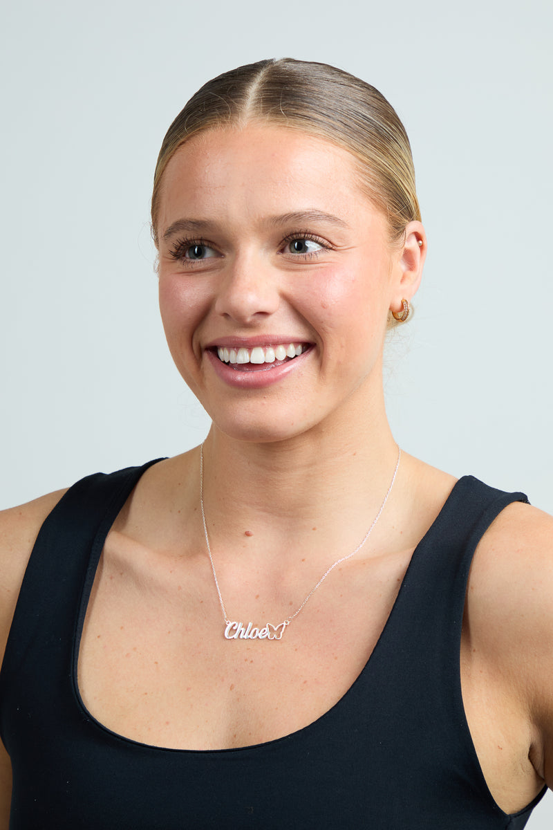 Butterfly Name Necklace